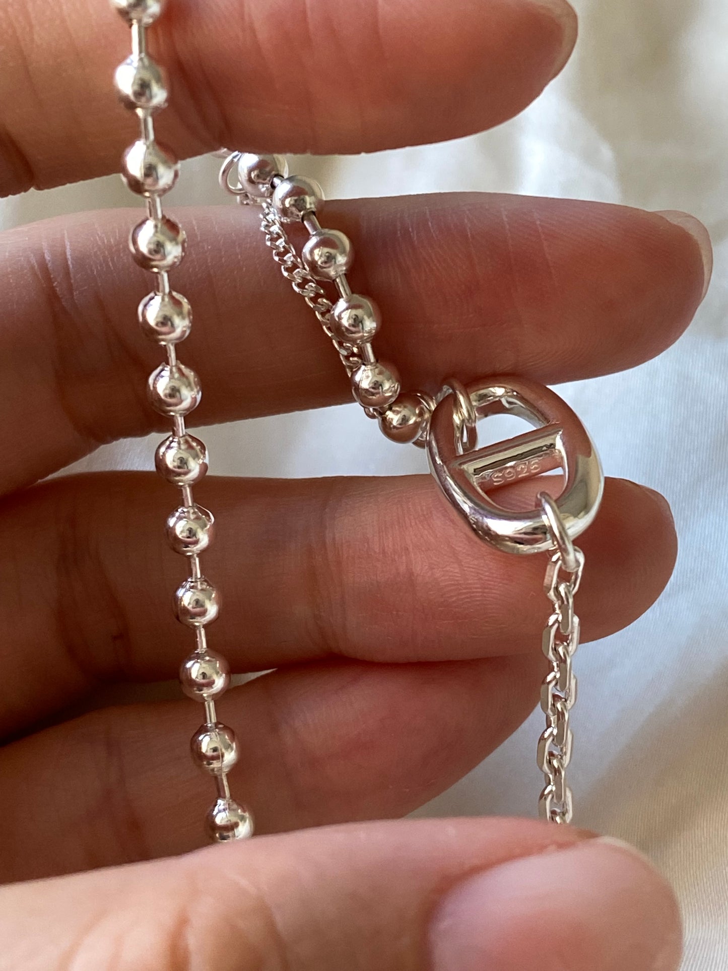 [silver925] Mix Toggle Necklace