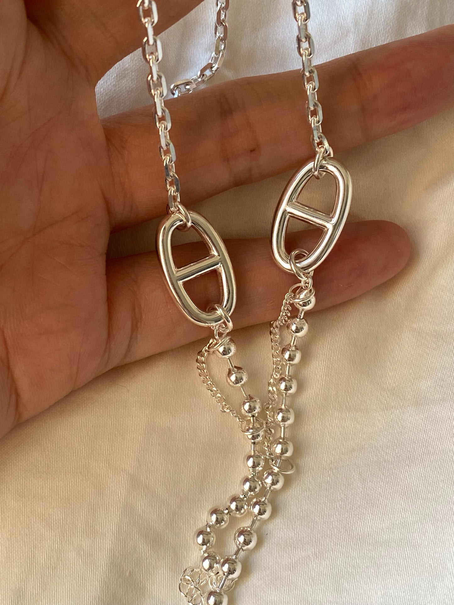 [silver925] Mix Toggle Bracelet