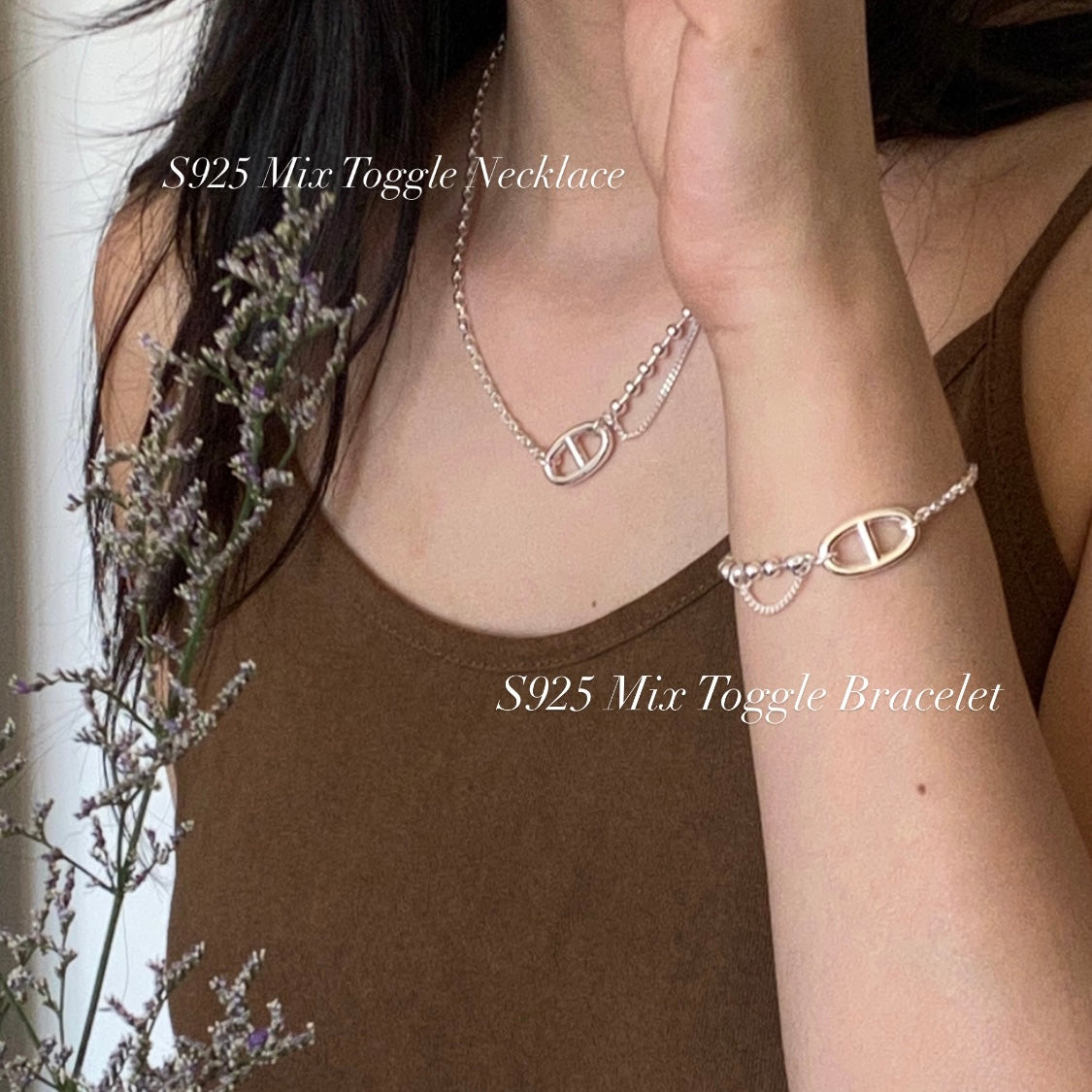 [silver925] Mix Toggle Bracelet