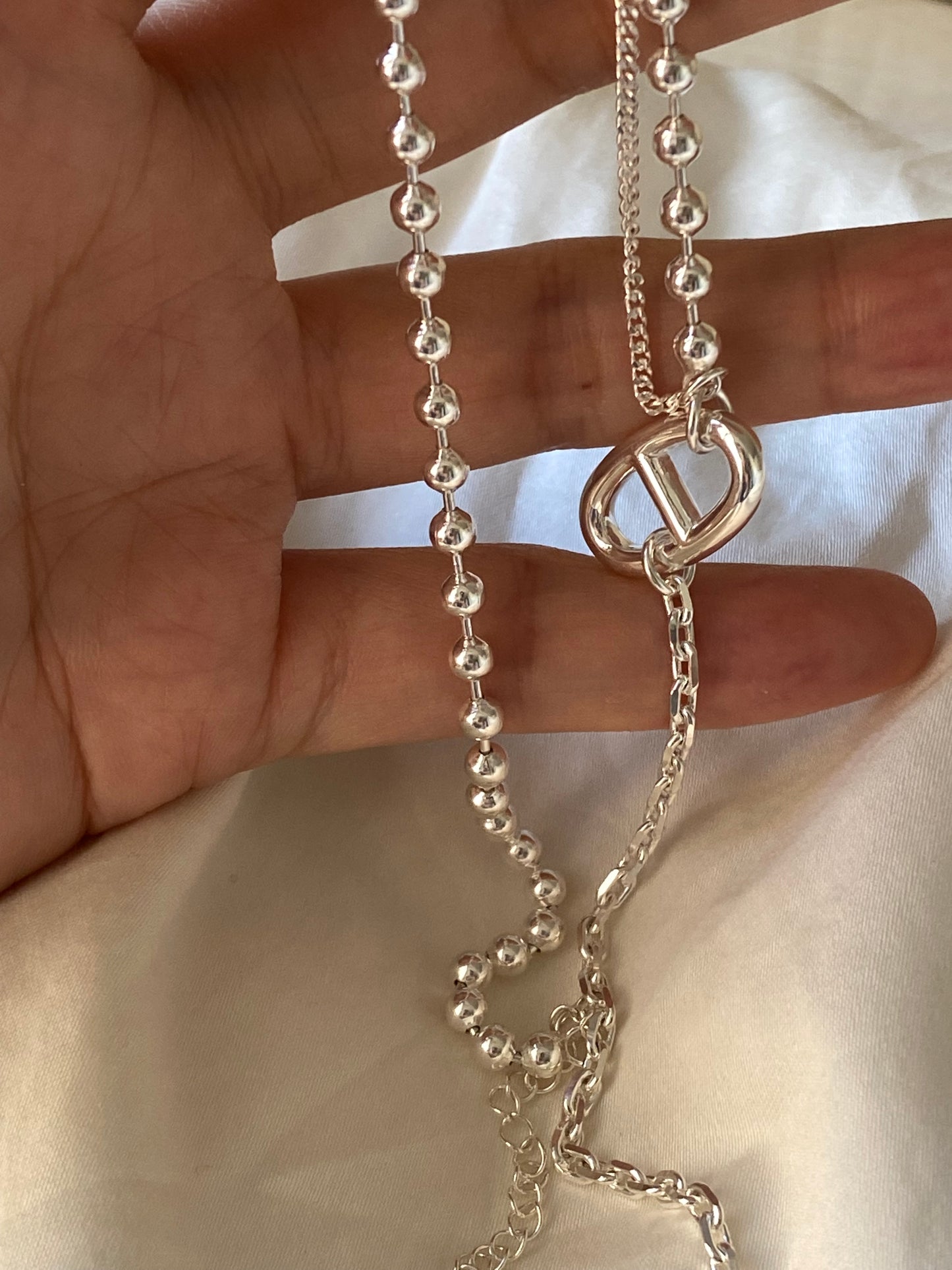 [silver925] Mix Toggle Bracelet